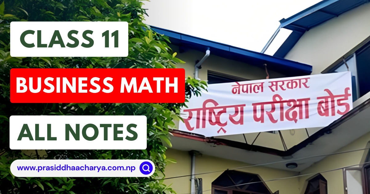 Class 11 business-math All Notes